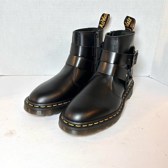 NEW Dr Martens Jaimes Boots Black Leather Buckle Chelsea Zip Men\'s 5 / Women\'s 6 main image 7